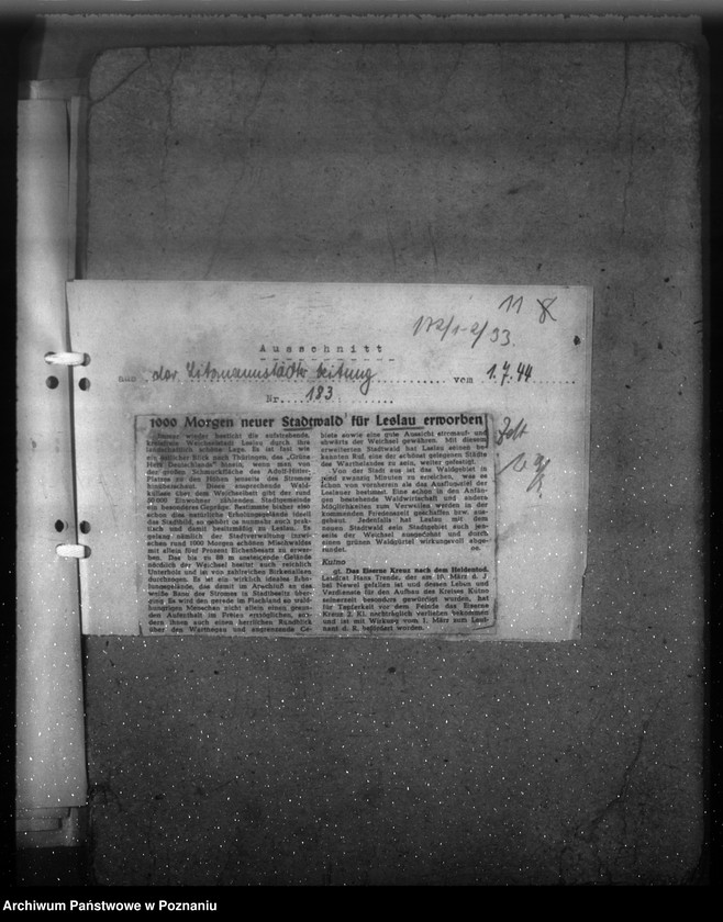 Obraz 15 z jednostki "Wycinki prasowe dotyczące Kraju Warty"