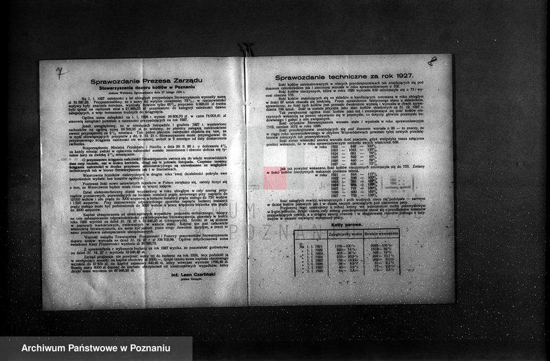 Obraz 9 z jednostki "Sprawozdanie Stowarzyszenia Dozoru Kotłów w Poznaniu za rok 1928"