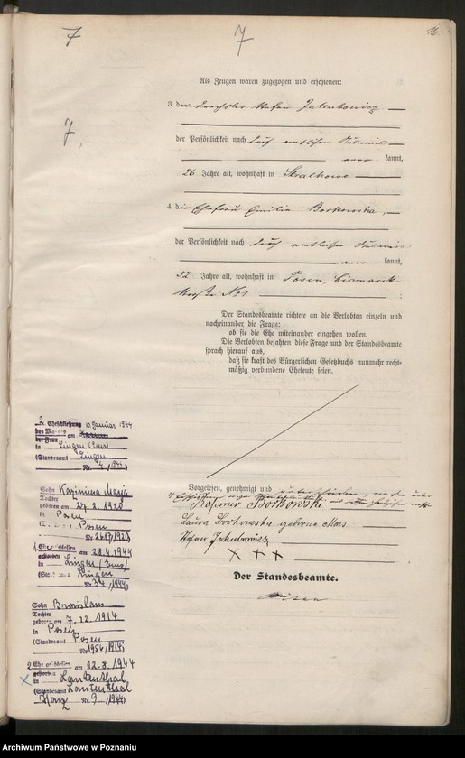 Obraz 17 z jednostki "Księga miejscowa małżeństw tom I [Rejestr główny małżeństw]"