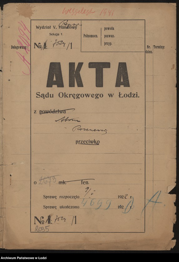 Obraz 2 z jednostki "Abram Rosencwajg- fabryka wyrobów wełnianych i półwełnianych"