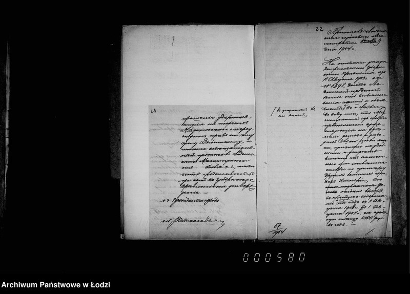 Obraz 19 z jednostki "Ob otdače v arendu dochoda ot vyvešivanija afiš i objavlenji na vremja s 1 avgusta 1904 g. po 1 avgusta 1905 g."