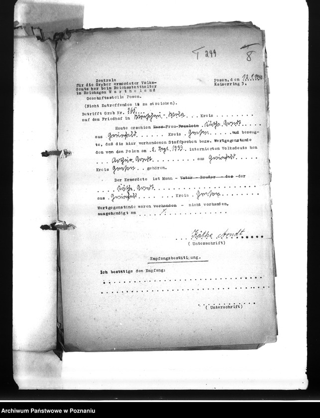 Obraz 12 z jednostki "Wykazy miejscowych Niemców, którzy zginęli w 1939 roku A - P"