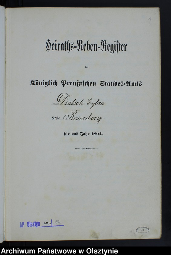 image.from.unit.number "Heiraths-Neben-Register Nr 1 - 33"