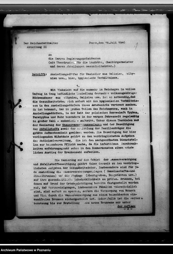 Obraz 5 z jednostki "Hygienische Verhältnisse der Ansiedlungsdörfer für Umsiedler aus Galizien. Bekämpfung der Tuberkulose"