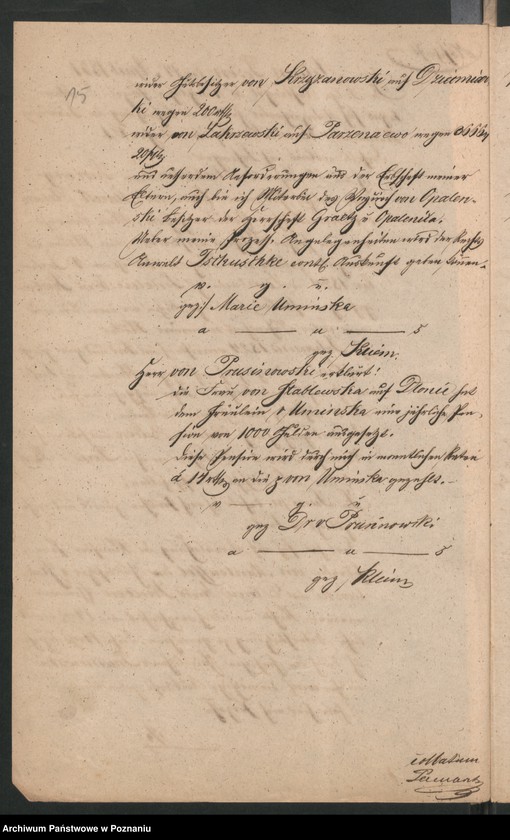 Obraz 19 z jednostki "A. betr. die polnische Emigrantin Marie von Uminska"