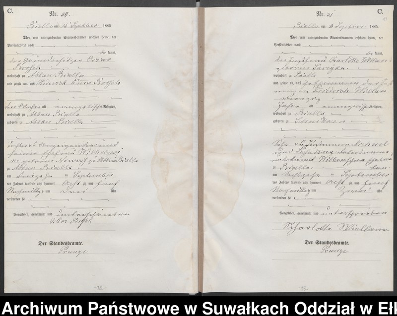 image.from.unit.number "Sterbe-Haupt-Register des Königlichen Preussischen Standes-Amtes Bialla Kreis Johannisburg"