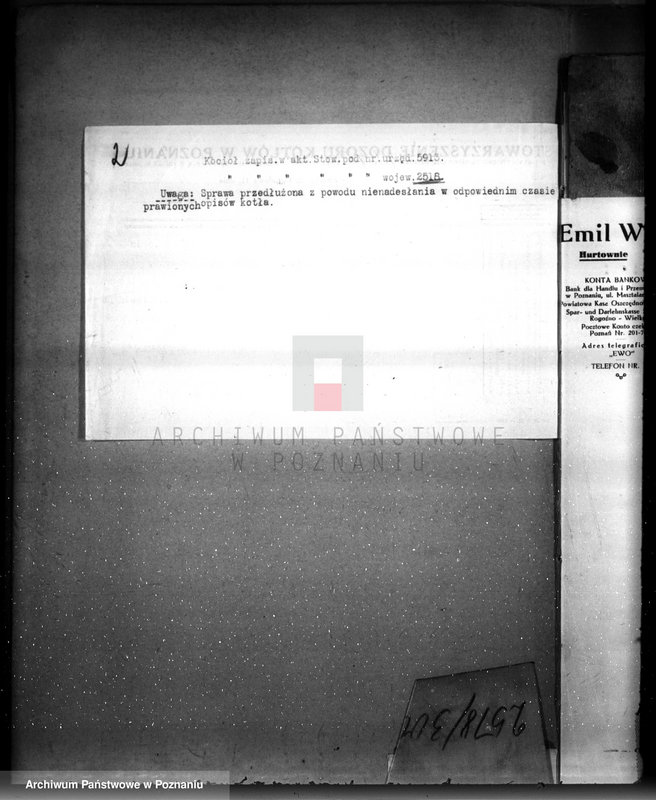 Obraz 6 z jednostki "Tartak parowy Emil Woltmann i Ska. w Rogoźnie pow. obornicki nr woj. kotła 2518"