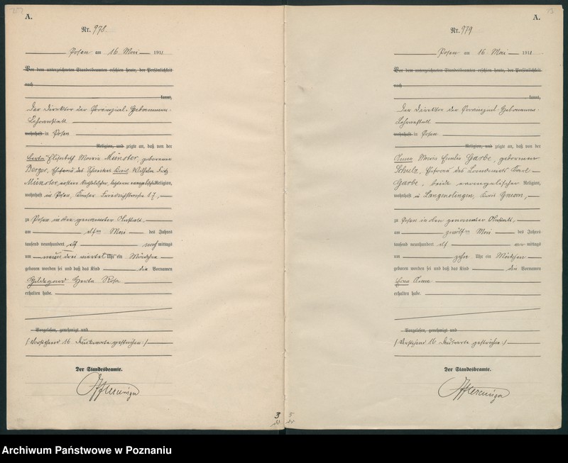 Obraz 14 z jednostki "Księga miejscowa urodzeń tom III [Rejestr główny urodzeń]"