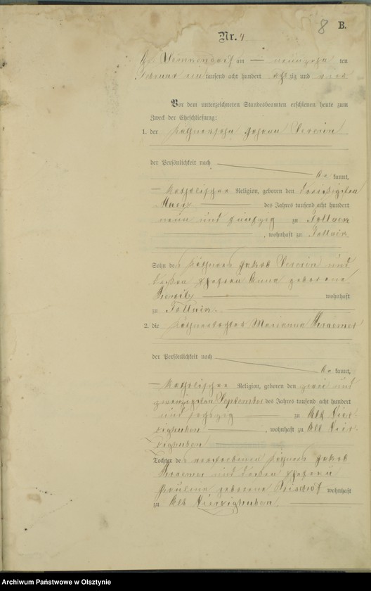 image.from.unit.number "Heiraths-Haupt-Register Nr 1 - 22"