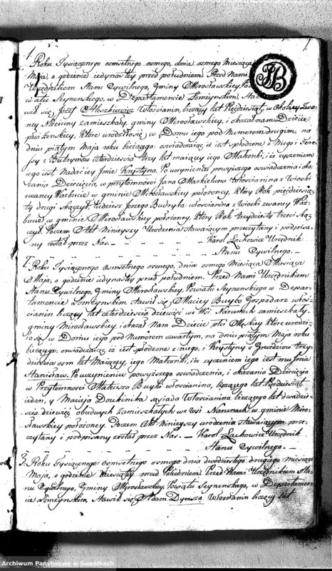 image.from.team "Akta stanu cywilnego parafii rzymskokatolickiej w Mirosławiu"