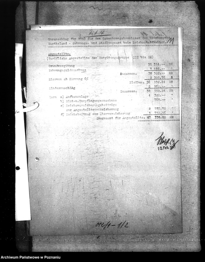 Obraz 17 z jednostki "Organisation des Wohnungs- und Siedlungsamts"