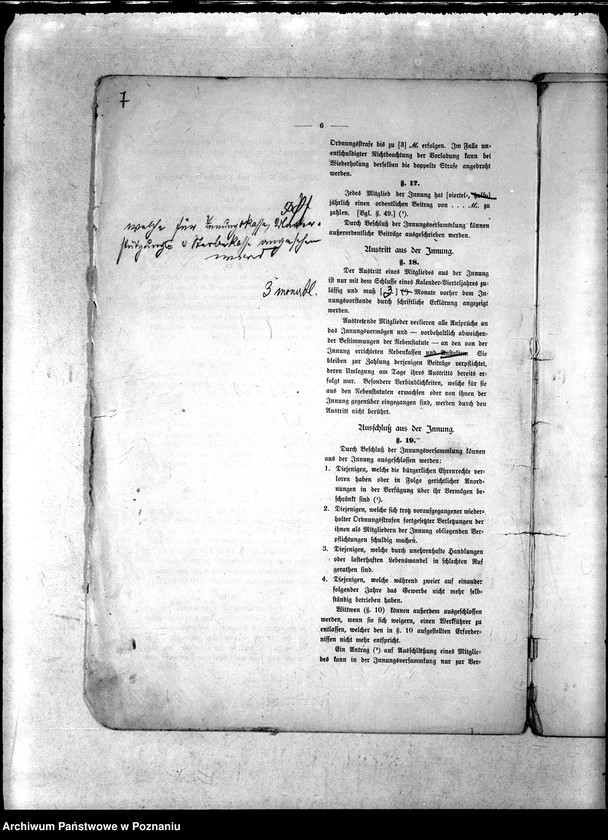 Obraz 10 z jednostki "Entwurf eines Innungs-Statuts auf Grund des Reichs-Gesetzes vom 18. Juli 1881"