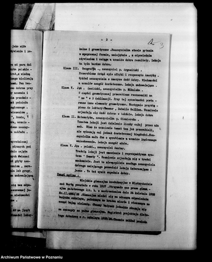 Obraz 6 z jednostki "Prywatne Miejskie Gimnazjum Koedukacyjne- Międzychód- [sprawozdania z wizytacji]"