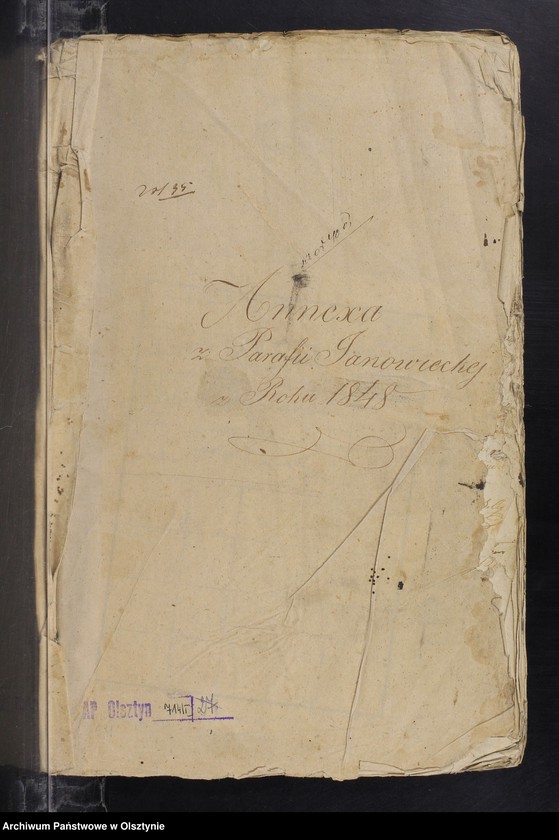 image.from.unit.number "Annexa z Parafii Janowieck[i]ej z Roku 1848"