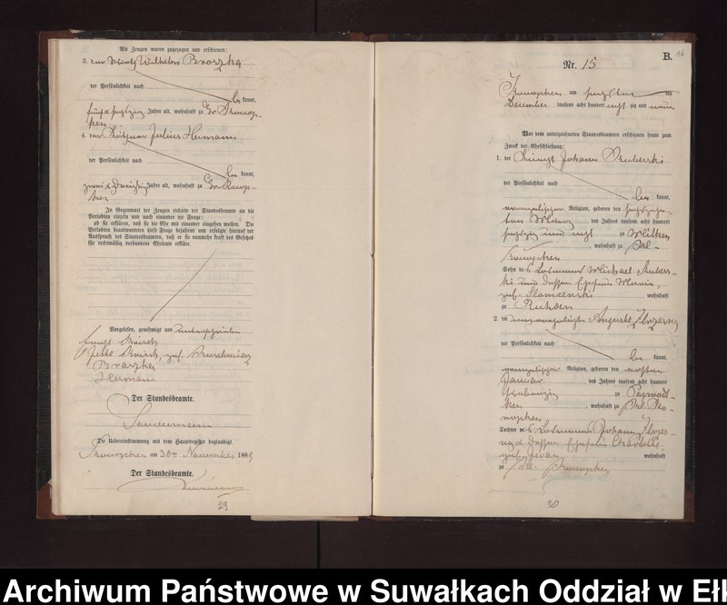 image.from.unit.number "Heiraths-Neben-Register des Preussischen Standes-Amtes Gr. Konopken Kreis Loetzen"