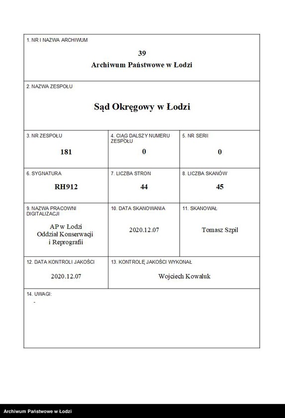 Obraz 1 z jednostki "Frieda Fetelsohn, Hirsz Judelowicz- fabryka towarów wełnianych"