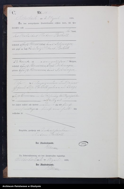 image.from.unit.number "Sterbe-Neben-Register Nr 1 - 45"