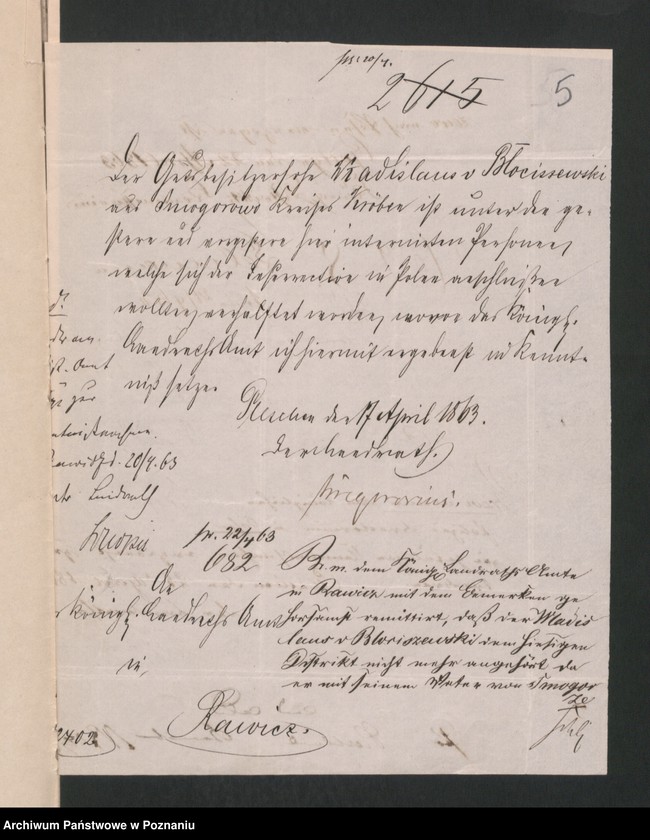 Obraz 8 z jednostki "A. betr. die Familie von Blociszewski /Stanislaus, Anton, Josef, Wladislaus/"