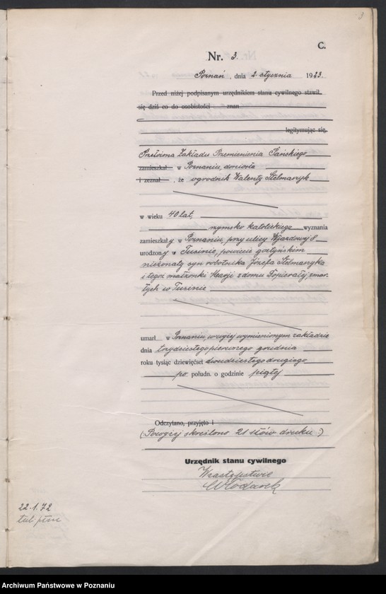 Obraz 5 z jednostki "Księga miejscowa zgonów tom I [Rejestr główny zgonów]"