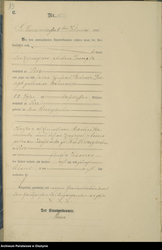 image.from.unit.number "Sterbe-haupt-Register Nr 1 - 101"