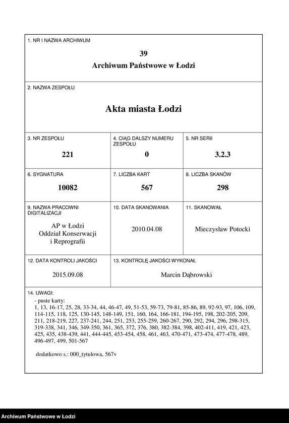 Obraz 1 z jednostki "[Księga ludności stałej m. Łodzi guberni piotrkowskiej nr domu 463-469]"