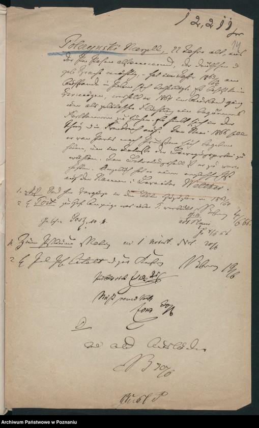 Obraz 19 z jednostki "A. betr. Valentin von Połczyński aus Ślesin auch Marzell Połczyński"