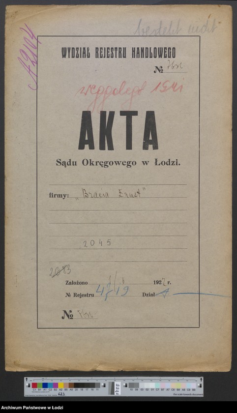 Obraz 2 z jednostki "Bracia Ernst - fabrykacja i sprzedaż wyrobów wełnianych"