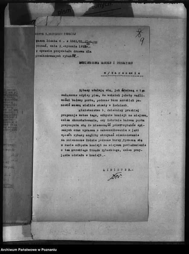 Obraz 13 z jednostki "Deleg. Departamentu Rolnictwa i D. Państw. Rybołówstwo"