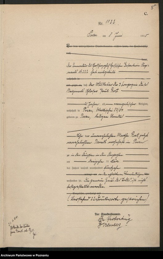 Obraz 7 z jednostki "Księga miejscowa zgonów tom III [Rejestr główny zgonów]"