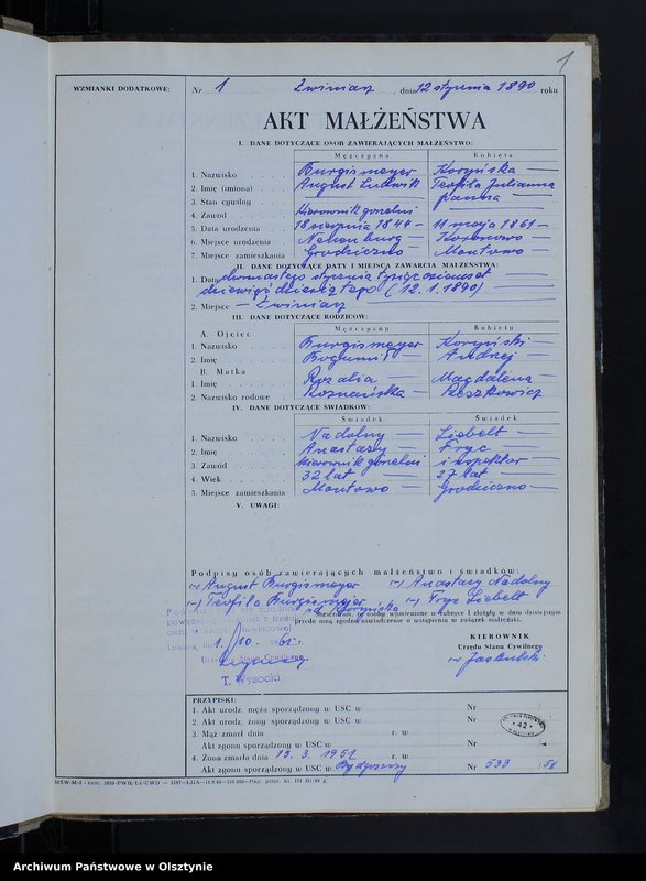 image.from.unit.number "Ksiega małżeństw Nr 1-14,1-16,1 - 13,1 - 15,1 - 17,1 - 17,2 - 10,1 - 9, 1 - 12 i 1 - 17 /przepisana w języku polskim z oryginału niemieckiego w dniach 1.10.-7.10.1961/"