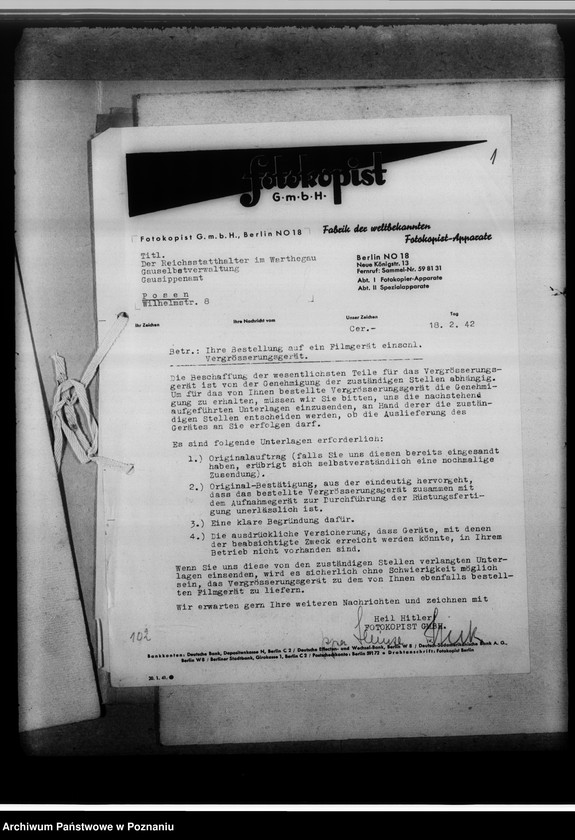 Obraz 5 z jednostki "[Korespondencja w sprawie mikrofilmowania ksiąg kościelnych]"