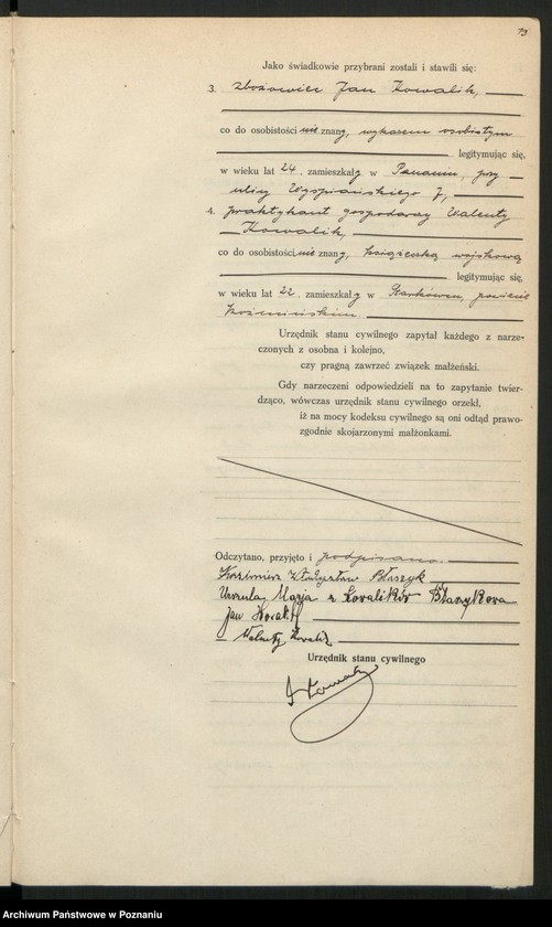 Obraz 15 z jednostki "Księga miejscowa małżeństw tom III [Rejestr główny małżeństw]"