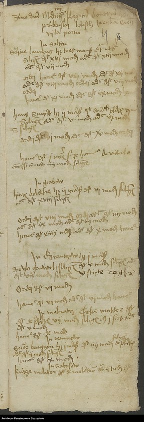 Obraz 8 z jednostki "Regestum bonorum communium ecclesiae Camminensis quarta portione decani Pribislai Kleist."