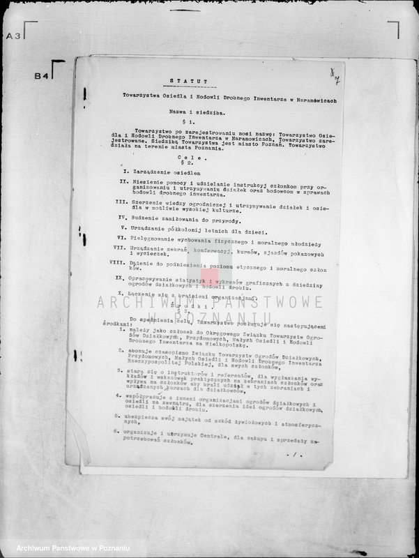 Obraz 11 z jednostki "/Towarzystwo Osiedla i Hodowli Drobnego Inwentarza na Osiedlu Naramowickim w Poznaniu/"