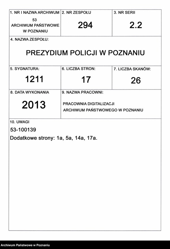 Obraz 1 z jednostki "A. betr. den polnischen Emigranten Erasmus von Zaremba"