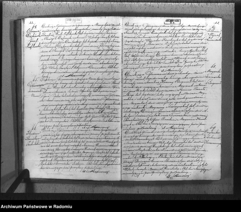 image.from.unit.number "[Duplikat akt urodzeń, małżeństw i zgonów parafii rzym.-kat. Głowaczów 1863 r.]"