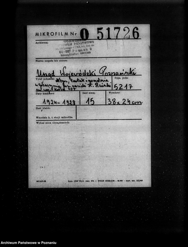 image.from.unit.number "Młyn, tartak i gorzelnia w Gołaszynie powiat rawicki K. Rzóski nr woj. kotła 407"