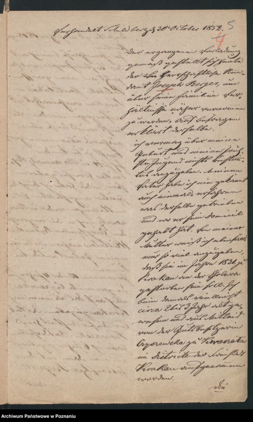 Obraz 8 z jednostki "A. betr. die Feststellung der Heimatsverhältnisse des Josef Berger aus Grembanin geboren in Baranowitz , Kreis Rybnik"