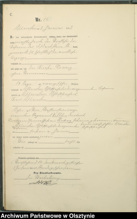 image.from.unit.number "Sterbe-Haupt-Register Tom I,Nr 1 - 394"