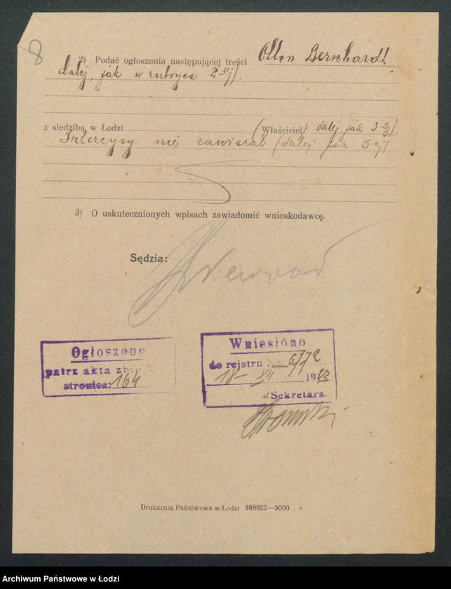image.from.unit.number "Otton Bernhard – zakład powroźniczy oraz sprzedaż sznurków i linek"