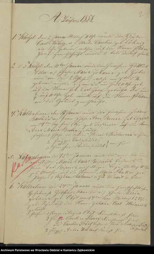 image.from.unit.number "Amtsgericht Schweidnitz Duplicate der Kirchenbücher von Kaltenbrunn"