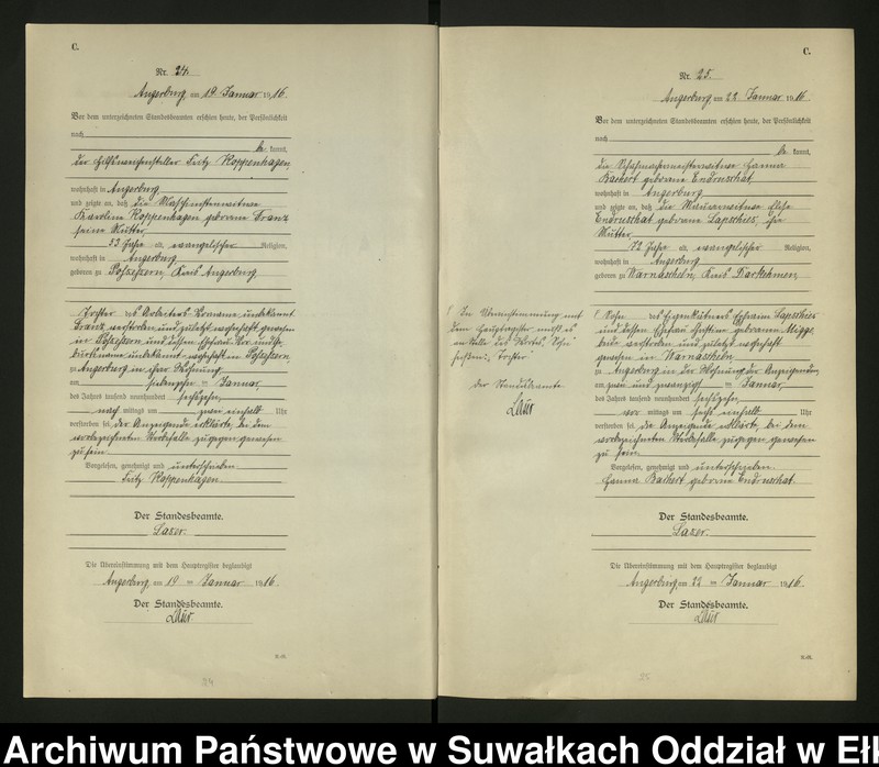 image.from.unit.number "[Sterbe - Register (Neben - Register) Standesamt Angerburg einschl. der Bezirke Gr. Strengeln, Kehlen und Prinowen]"