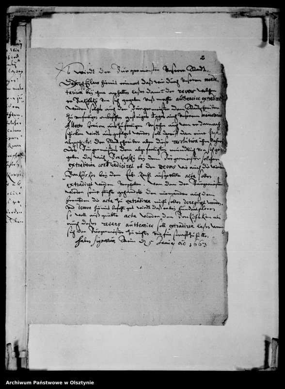 image.from.unit.number "Klage der sämtliche Gebrüder von Kreuzen, Erbherren auf Deutsch Eylau contra hannuss Bunkowski mit Beilagen A und B"