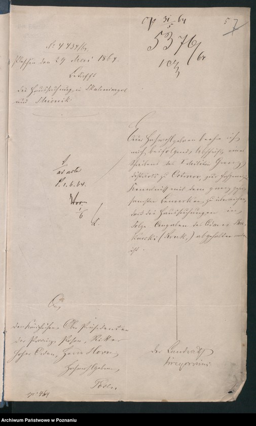 Obraz 9 z jednostki "Der Uebertritt polnischer und diesseitiger Untertanen auf preussisches und jenseitiges Gebiet während der polnischen Insurrektion und die dagegen getroffenen Massnahmen."