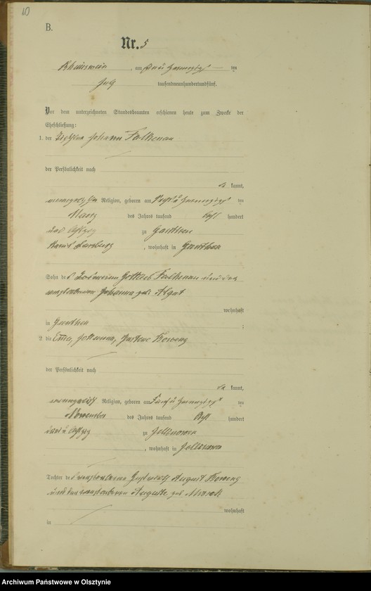 image.from.unit.number "Heiraths-Haupt-Register Nr 1 - 16"