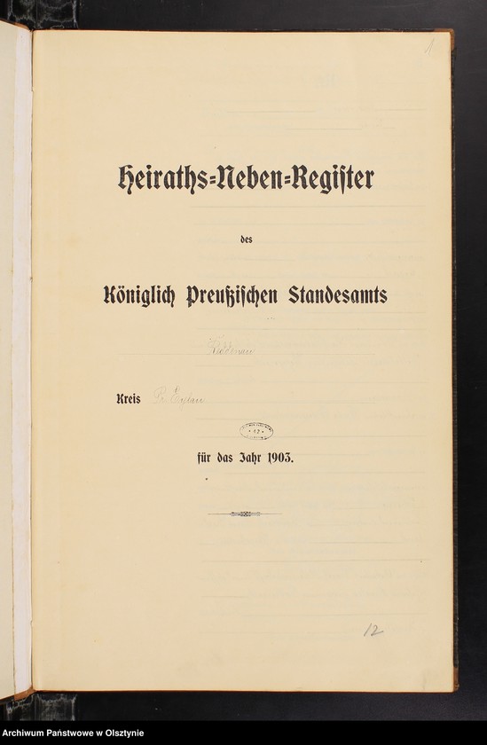 image.from.unit.number "Heiraths-Neben-Register Nr 1 - 9"