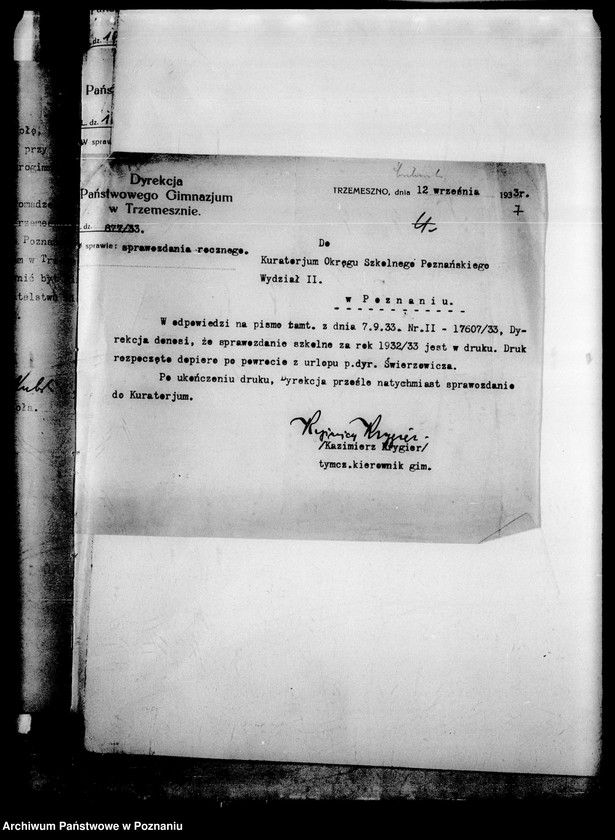 Obraz 10 z jednostki "Państwowe Gimnazjum Klasyczne- Trzemeszno"