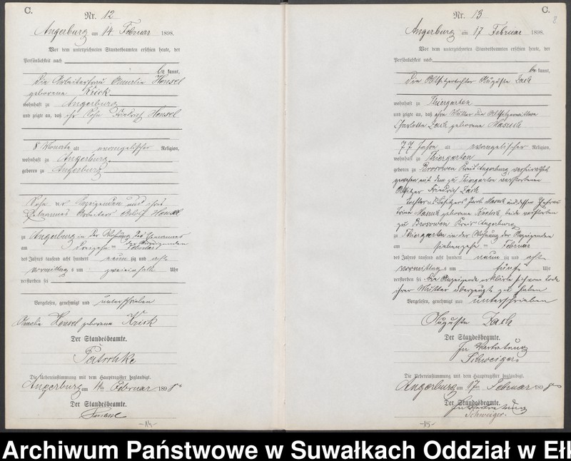 image.from.unit.number "Sterbe-Neben-Register des Preussischen Standes-Amtes Angerburg Kreis Angerburg"