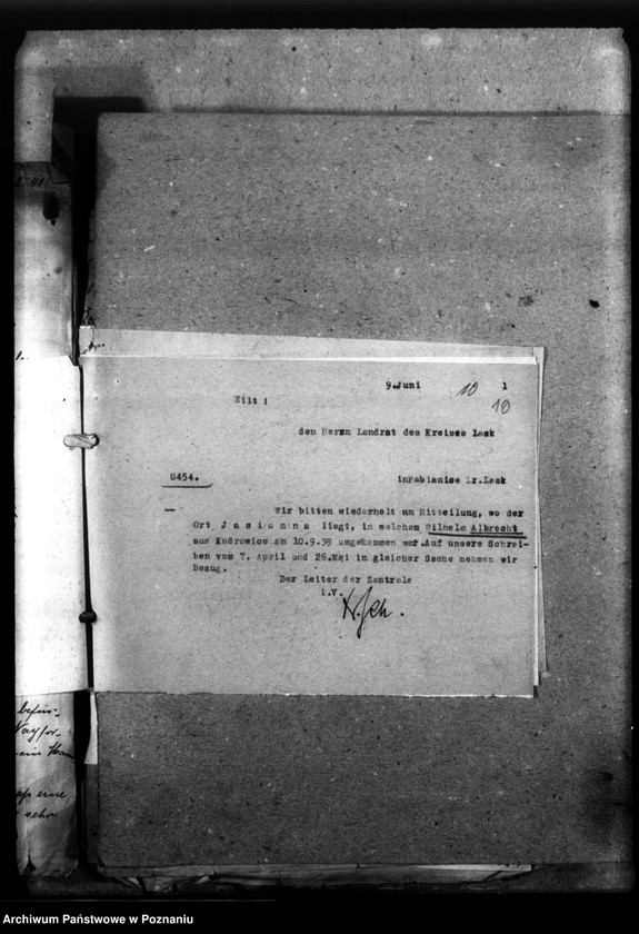 Obraz 14 z jednostki "Korespondencja w sprawie miejscowych Niemców, którzy zginęli w 1939 roku A - K"