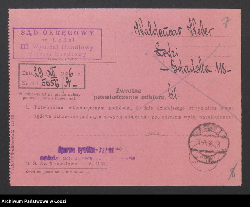 Obraz 9 z jednostki "Waldemar Weber – sprzedaż barwników anilinowych i produktów chemicznych"